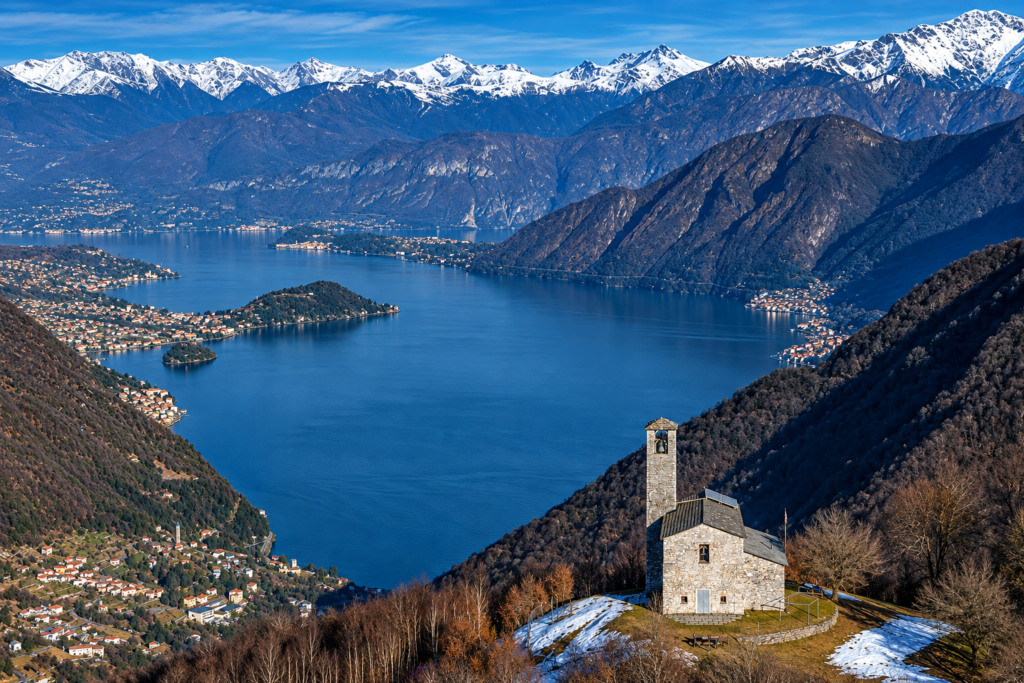 Above lake Como