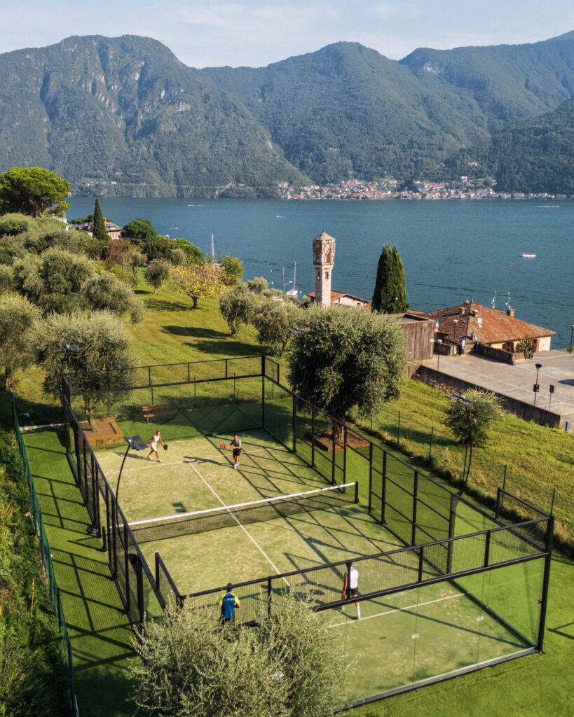 Padel court overlooking Lake Como