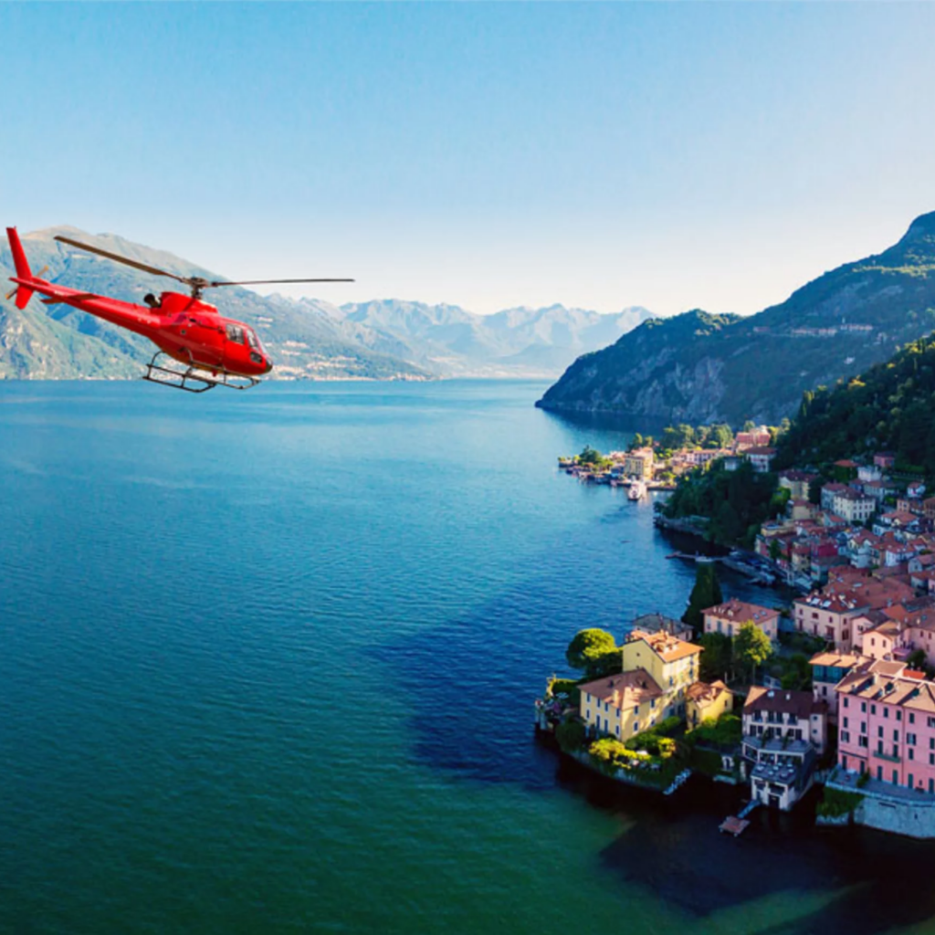 Helicopter experience travelling through the Swiss Alps